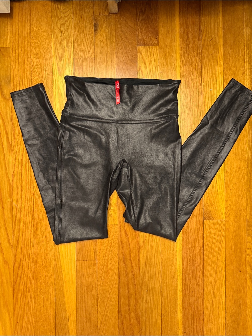 SPANX Black Faux Leather Leggings